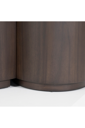 Walnut Round Nesting Coffee Tables (2) | Eleonora Max | OROA.com
