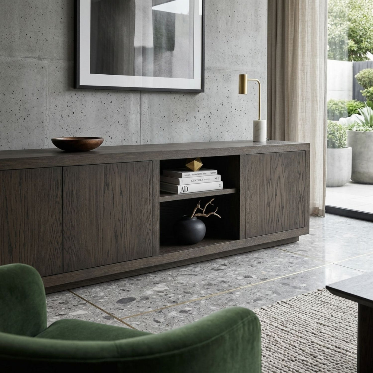   Oak 3-Door Cabinet | Oroa.com