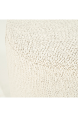 Cylindrical Beige Fabric Ottoman | Eleonora Avah | OROA.com