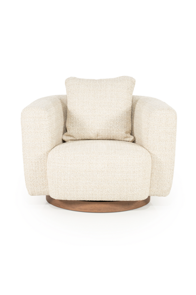 Curved Back Swivel Accent Chair | Eleonora Jordan | OROA.com