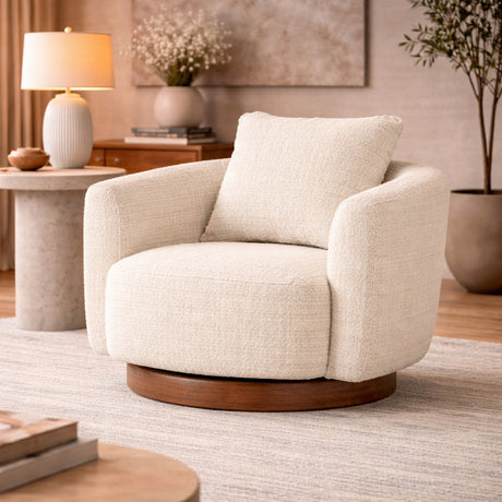   Modern furniture - Curved Back Swivel Accent Chair - www.oroa.com | Oroa.com