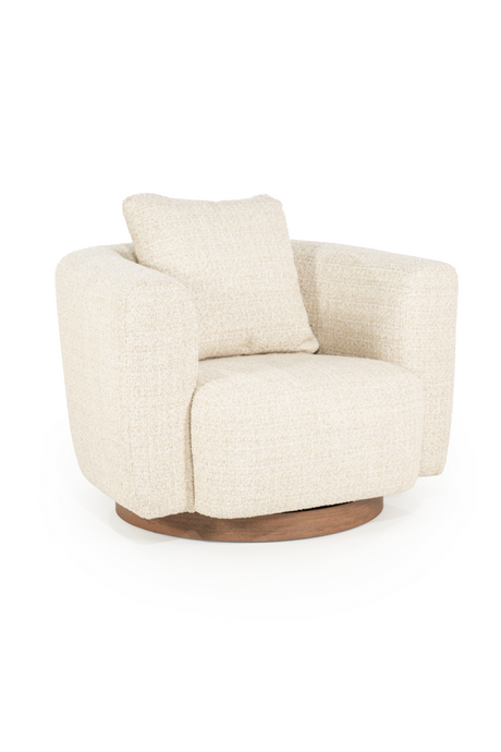 Curved Back Swivel Accent Chair | Eleonora Jordan | OROA.com