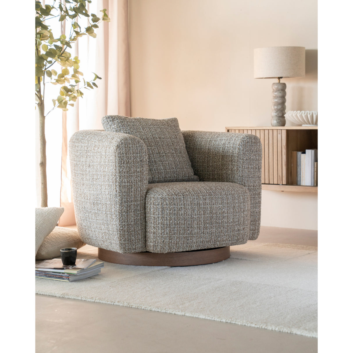   Modern furniture - Curved Back Swivel Accent Chair - www.oroa.com | Oroa.com
