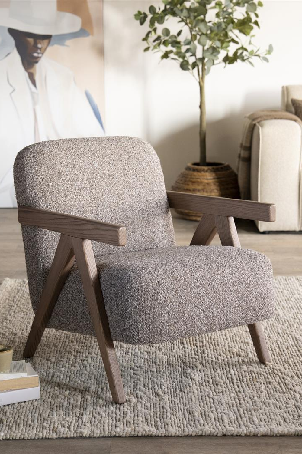 Ash Framed Lounge Armchair | Eleonora Francis | Oroa.com