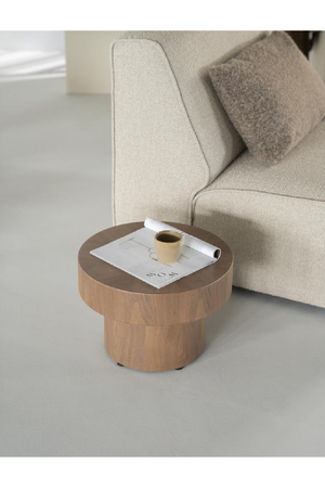 Round Walnut Side Table | Eleonora Bobbie | Oroa.com