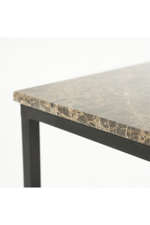 Brown Marble Square Side Table | Eleonora Rico | Oroa.com