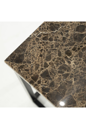 Brown Marble Square Side Table | Eleonora Rico | Oroa.com