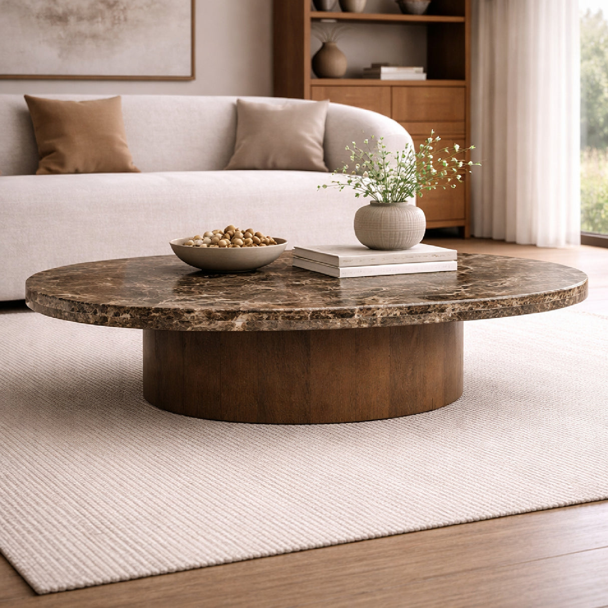   Brown Marble Coffee Table | Oroa.com