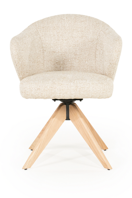 Oak Base Swivel Armchair | Eleonora Connor | OROA.com