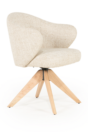 Oak Base Swivel Armchair | Eleonora Connor | OROA.com