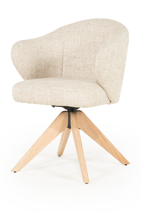 Oak Base Swivel Armchair | Eleonora Connor | OROA.com