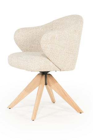 Oak Base Swivel Armchair | Eleonora Connor | OROA.com