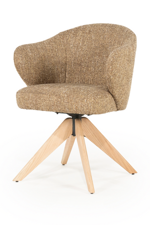 Oak Base Swivel Armchair | Eleonora Connor | OROA.com