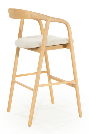 Lacquered Ash Wood Barstool | Eleonora Rayven | OROA.com
