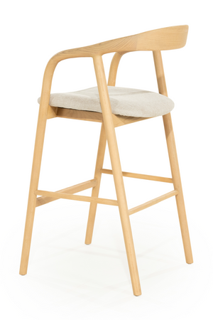 Lacquered Ash Wood Barstool | Eleonora Rayven | OROA.com