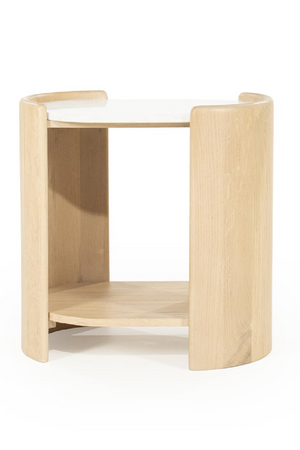 Oval White Marble Side Table | Eleonora Don | Oroa.com