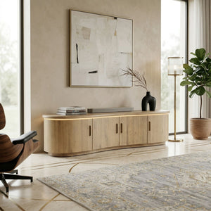  Lacquered Oak 4-Door TV Cabinet | Oroa.com