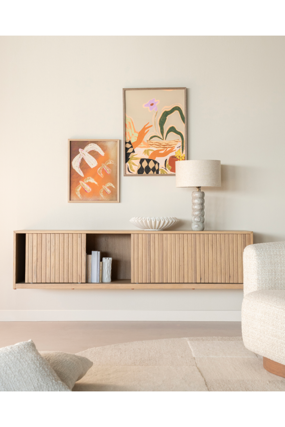 Fluted Oak TV Cabinet S | Eleonora Milo | OROA.com