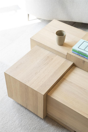Multilayered Square Oak Coffee Table | Eleonora Quinten | Oroa.com