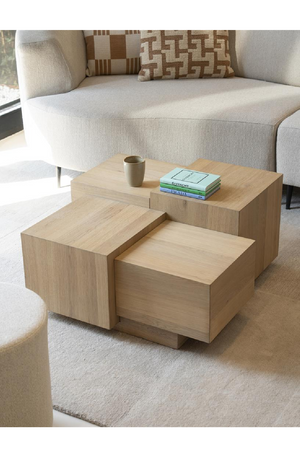 Multilayered Square Oak Coffee Table | Eleonora Quinten | Oroa.com