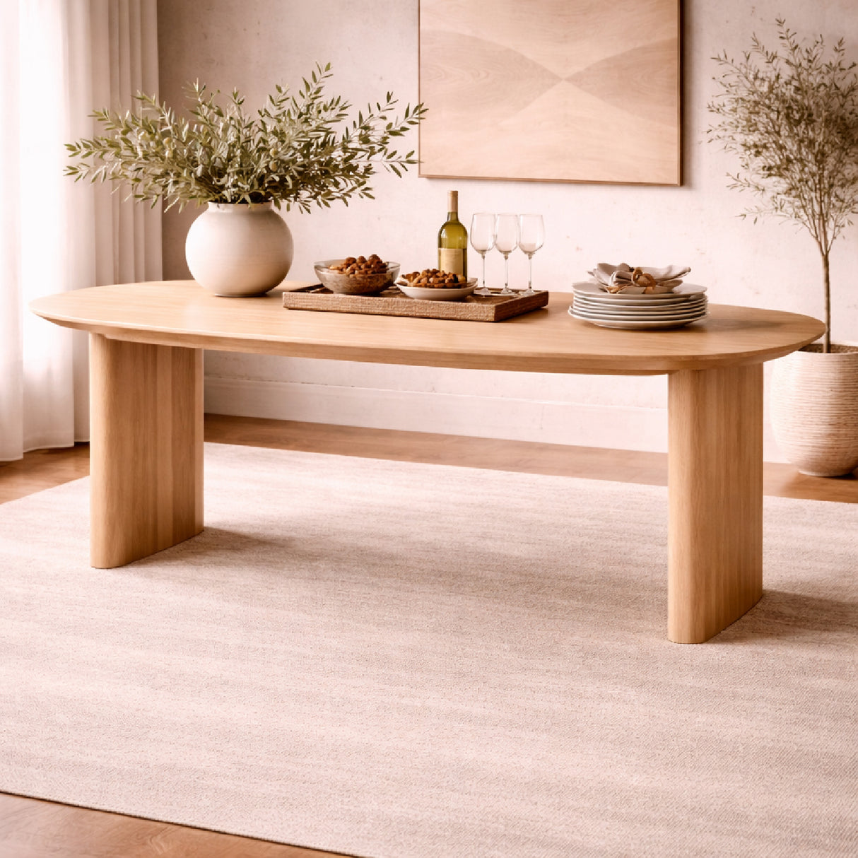   Oak Scandinavian Dining Table L | Oroa.com