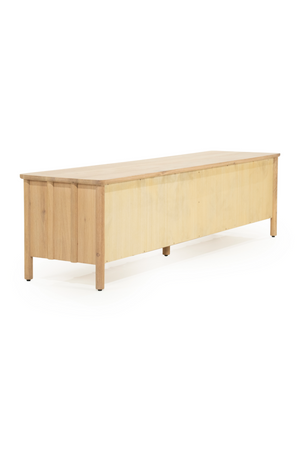 Oak Wood 4-Door TV Cabinet | Eleonora Jake | OROA.com
