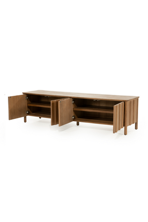 Oak Wood 4-Door TV Cabinet | Eleonora Jake | OROA.com