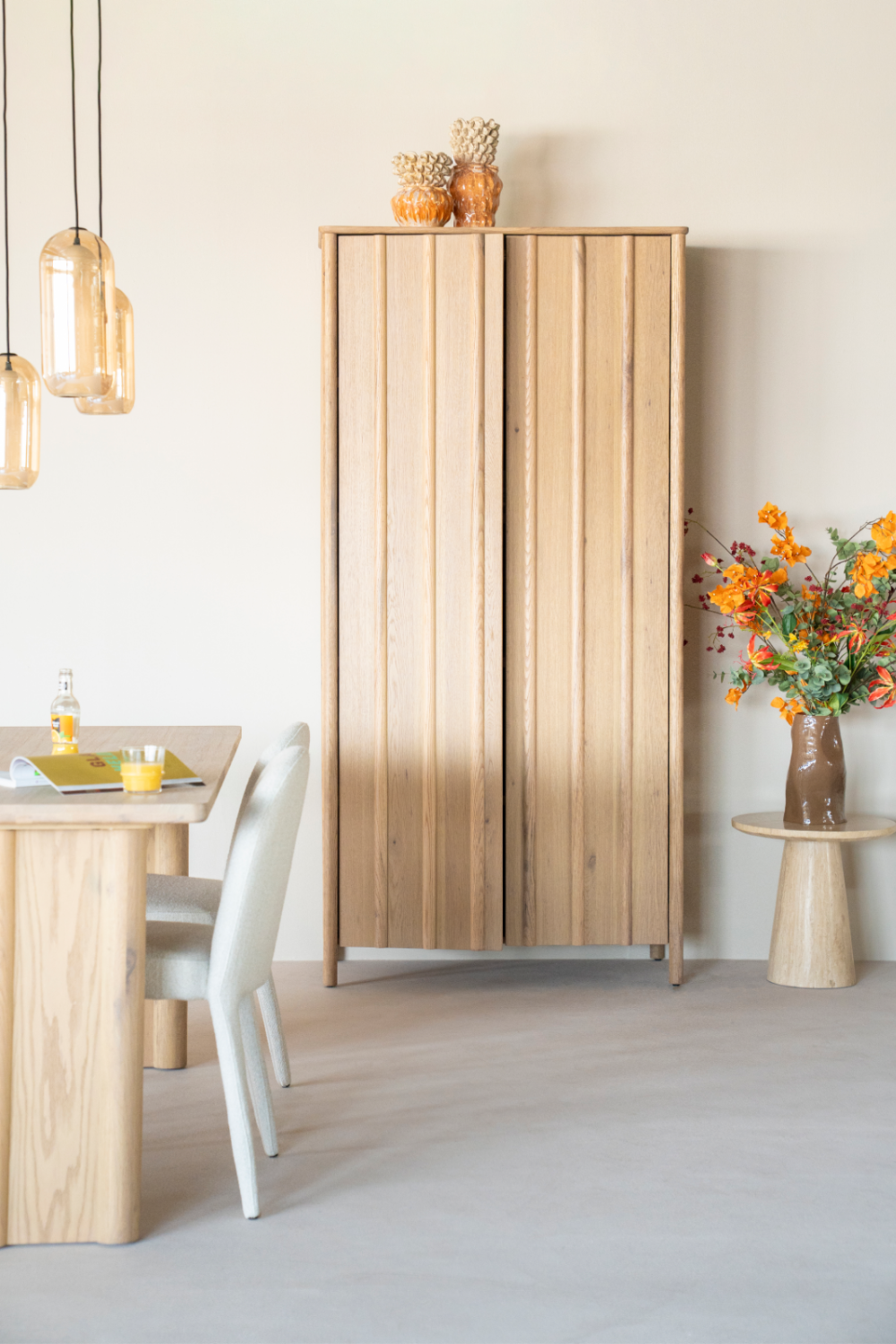 Oak Wood 2-Door Cabinet | Eleonora Jake | OROA.com