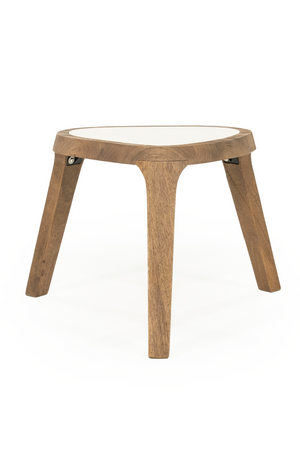 White Marble Triangular Side Table | Eleonora Fred | OROA.com