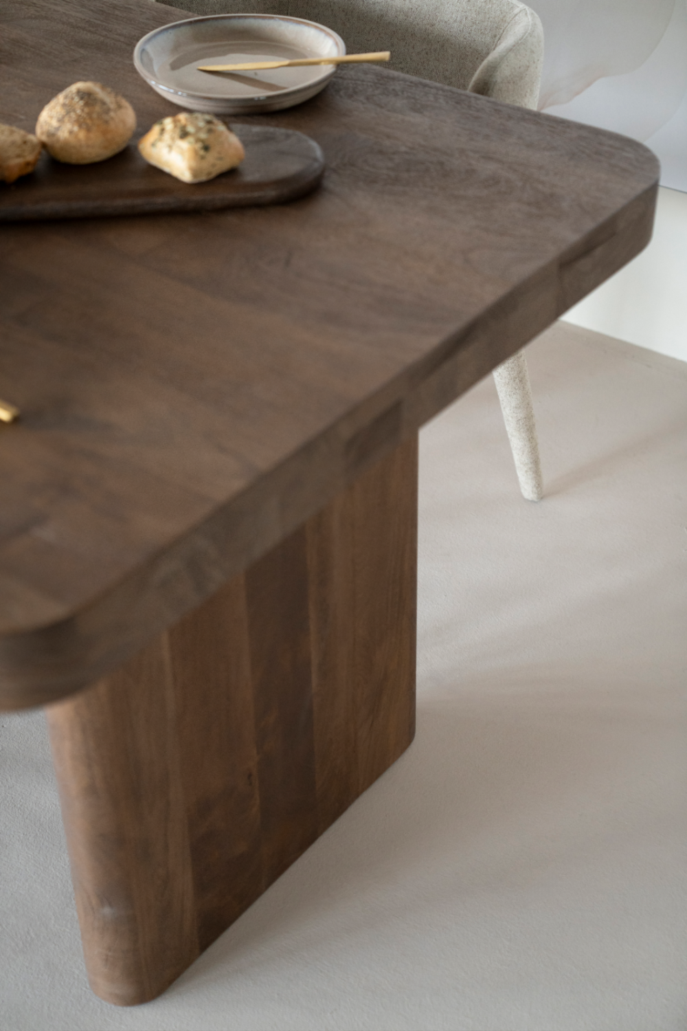 Brushed Mango Wood Dining Table | Eleonora Edward | OROA.com