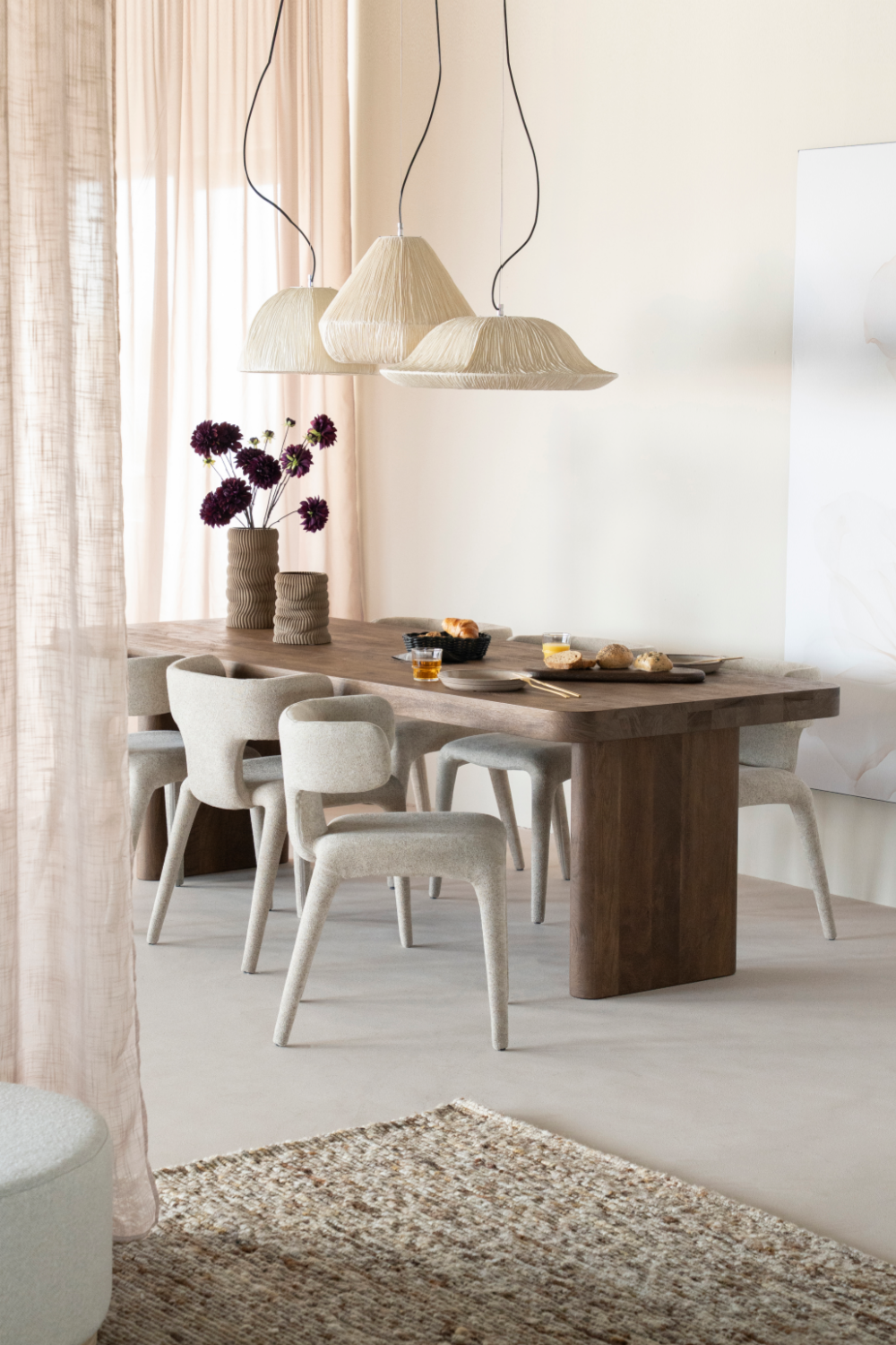 Brushed Mango Wood Dining Table | Eleonora Edward | OROA.com