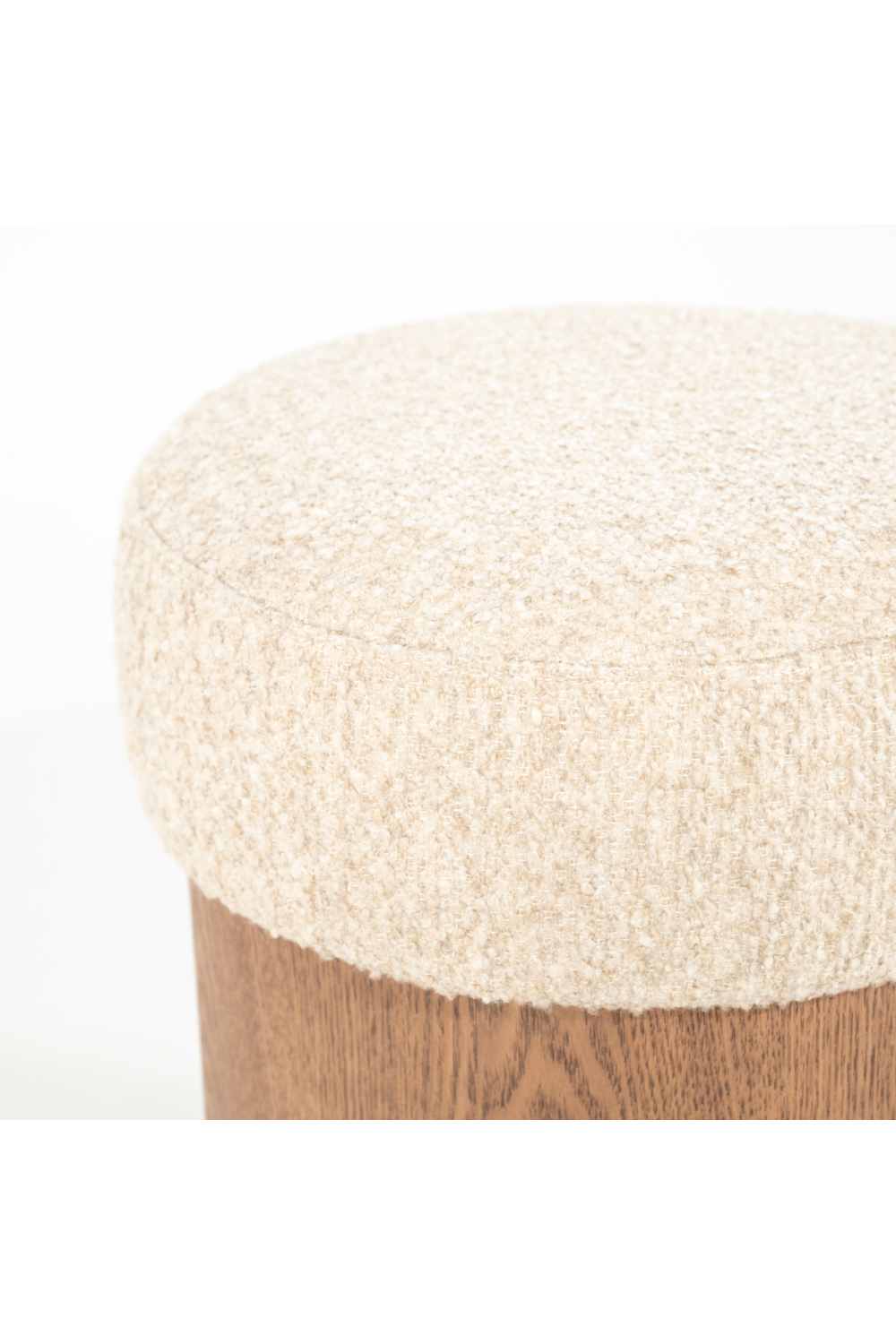 Cushioned Ash Wood Stool | Eleonora George | Oroa.com