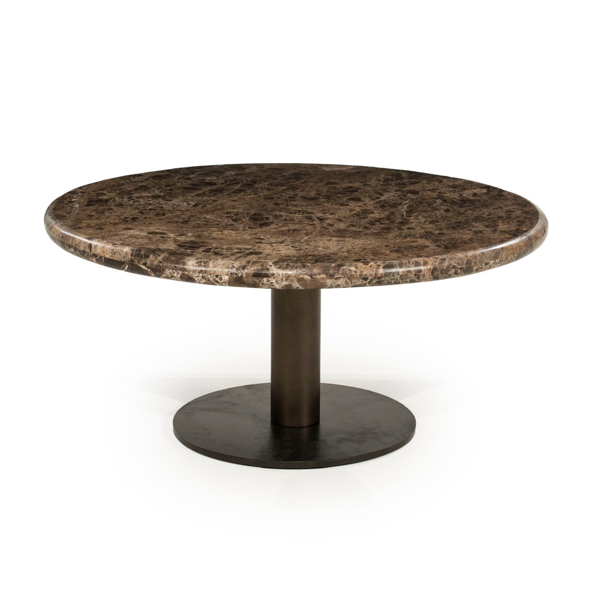   Modern furniture - Brown Marble Pedestal Coffee Table - www.oroa.com | Oroa.com