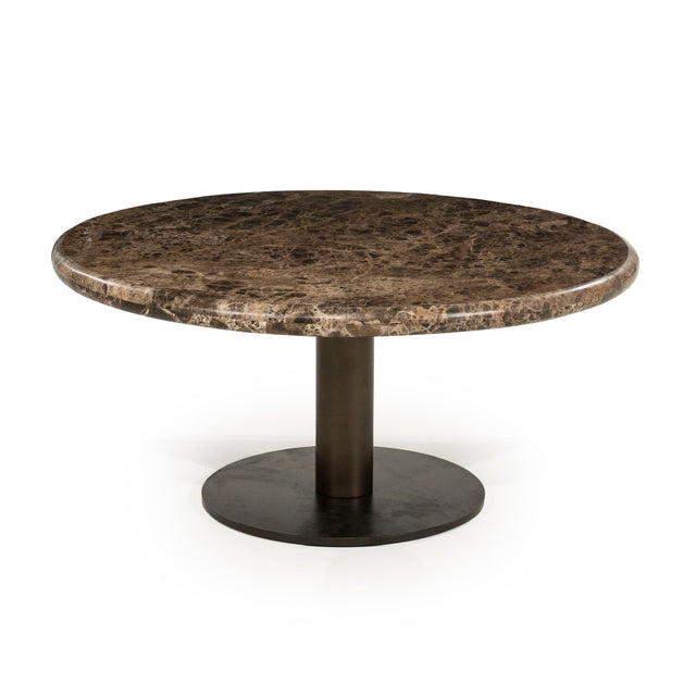 Modern furniture - Brown Marble Pedestal Coffee Table - www.oroa.com