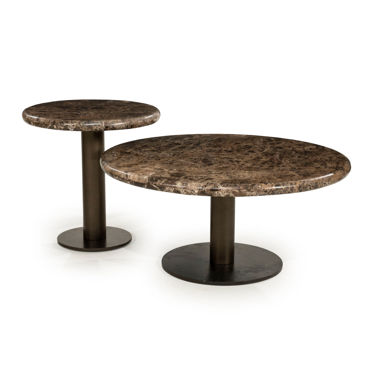   Modern furniture - Brown Marble Pedestal Coffee Table - www.oroa.com | Oroa.com