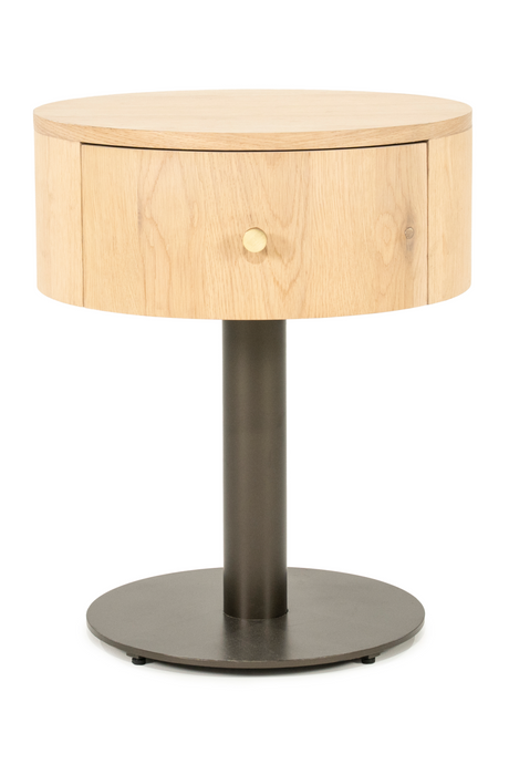 Oak Pedestal Drawer Nightstand | Eleonora Skye | Oroa.com