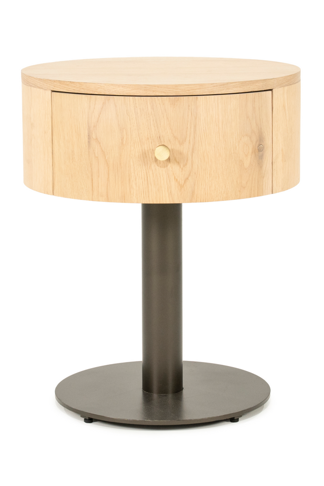 Oak Pedestal Drawer Nightstand | Eleonora Skye | Oroa.com