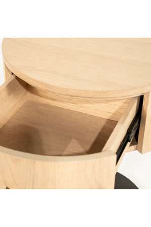 Oak Pedestal Drawer Nightstand | Eleonora Skye | Oroa.com