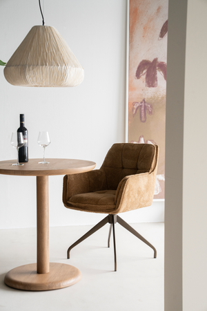   Round Mango Wood Bistro Table | Oroa.com