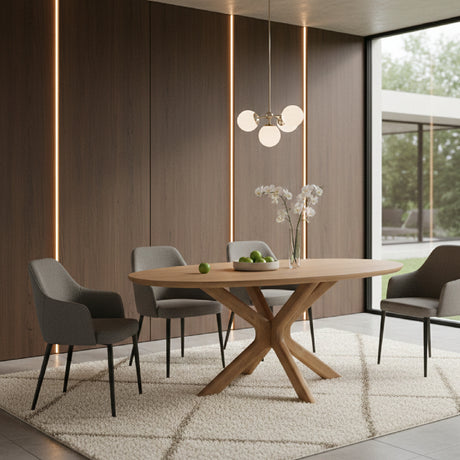 Wooden Matrix Base Dining Table S | Eleonora Tycho | Oroa.com