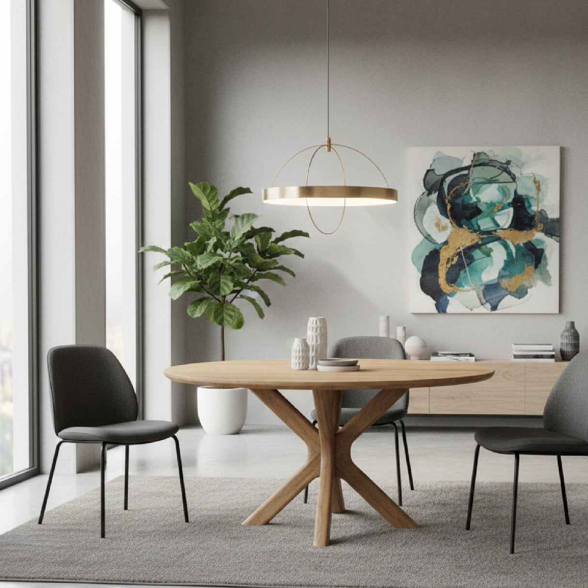 Wooden Matrix Base Dining Table XS | Eleonora Tycho | Oroa.com