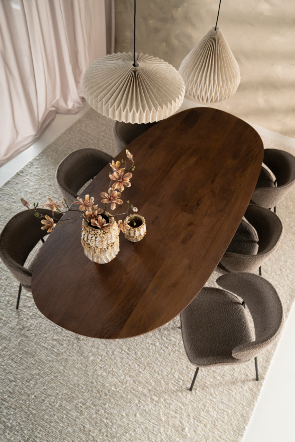   Brushed Wood Dining Table M | Oroa.com