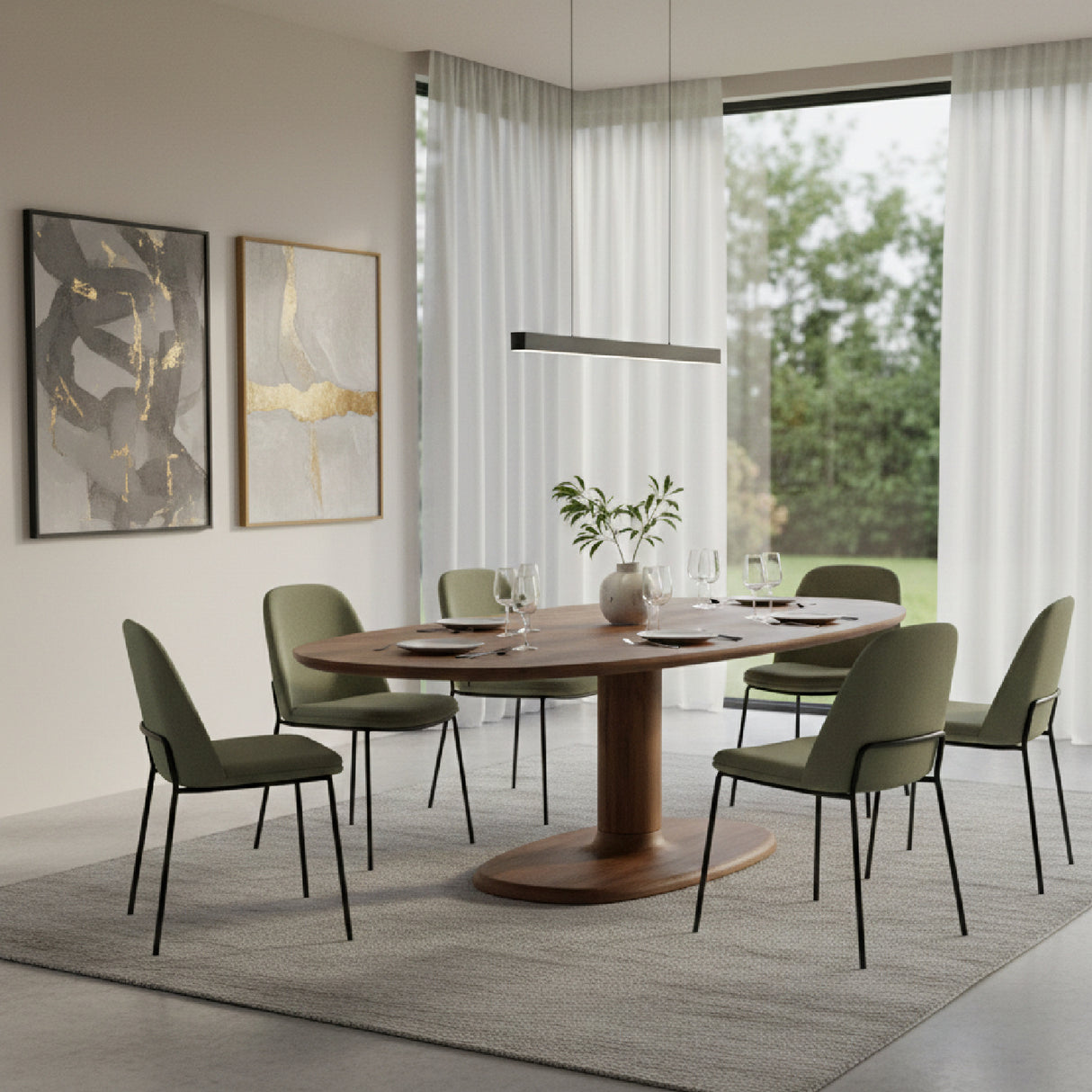   Brushed Wood Dining Table M | Oroa.com