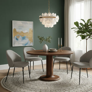 Brushed Wood Round Dining Table | Eleonora Coco | Oroa.com