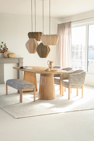 Brushed Mango Wood Dining Table S | Eleonora Lune | Oroa.com