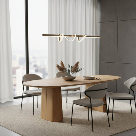 Brushed Mango Wood Dining Table S | Eleonora Lune | Oroa.com