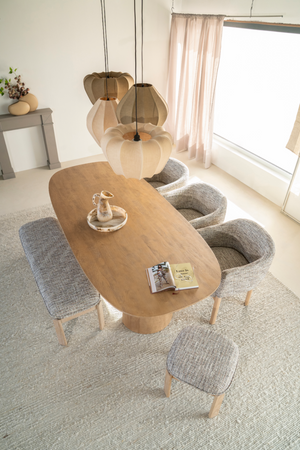 Brushed Mango Wood Dining Table S | Eleonora Lune | Oroa.com