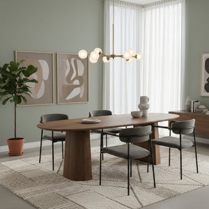 Brushed Mango Wood Dining Table S | Eleonora Lune | Oroa.com