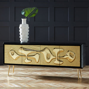 Hammered Brass 4-Door Sideboard | Jonathan Adler Reform | Oroa.com