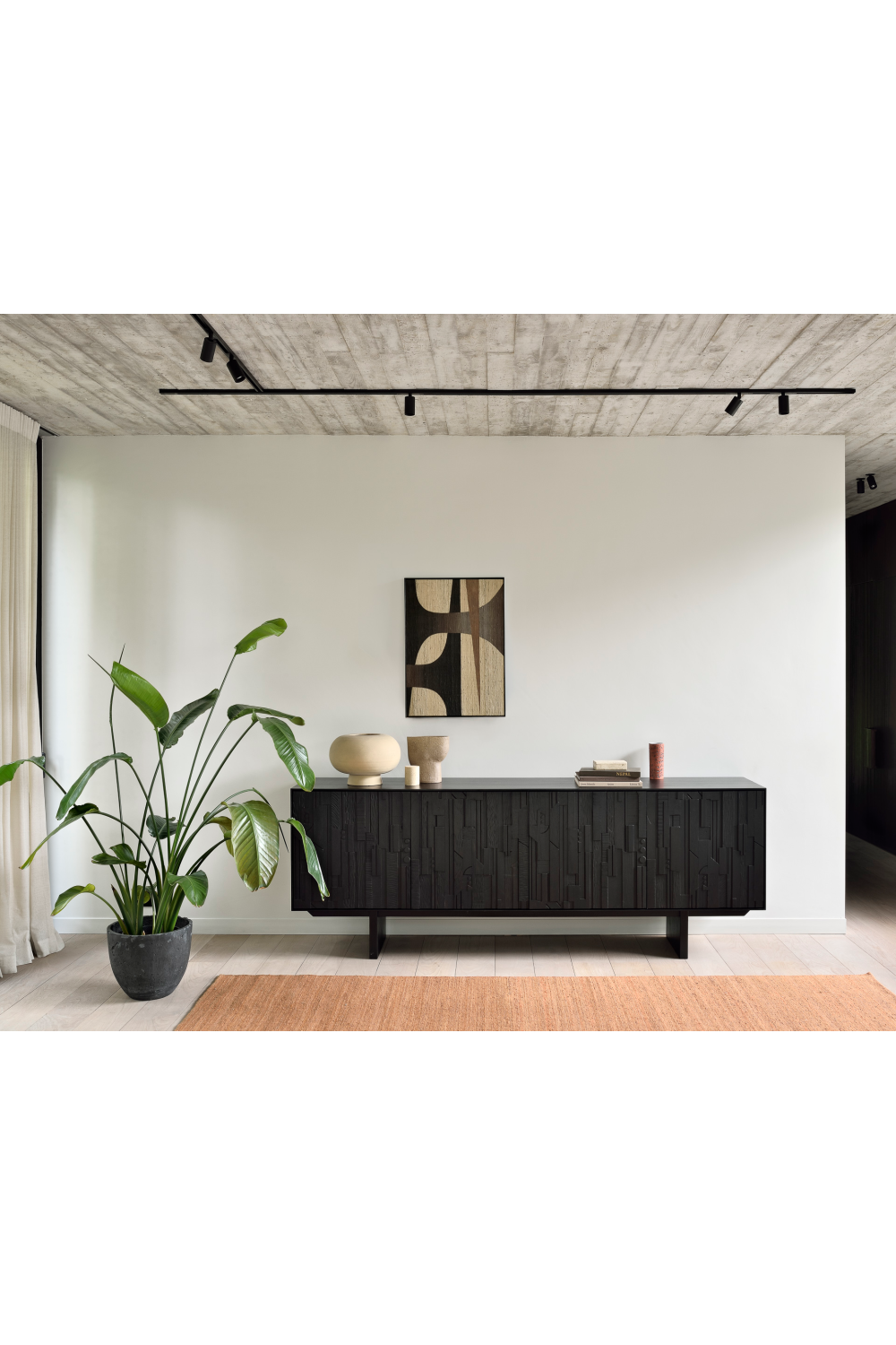 Black Teak Industrial Sideboard | Ethnicraft Mosaic